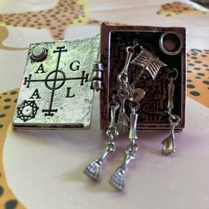 Book, skeleton ring (it opens!)